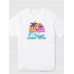 Colorful Coconut Tree Printing Cotton Men's Short Sleeve Tee