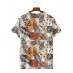 Men's Geometric Tropical Leaves Short Sleeve T-Shirt